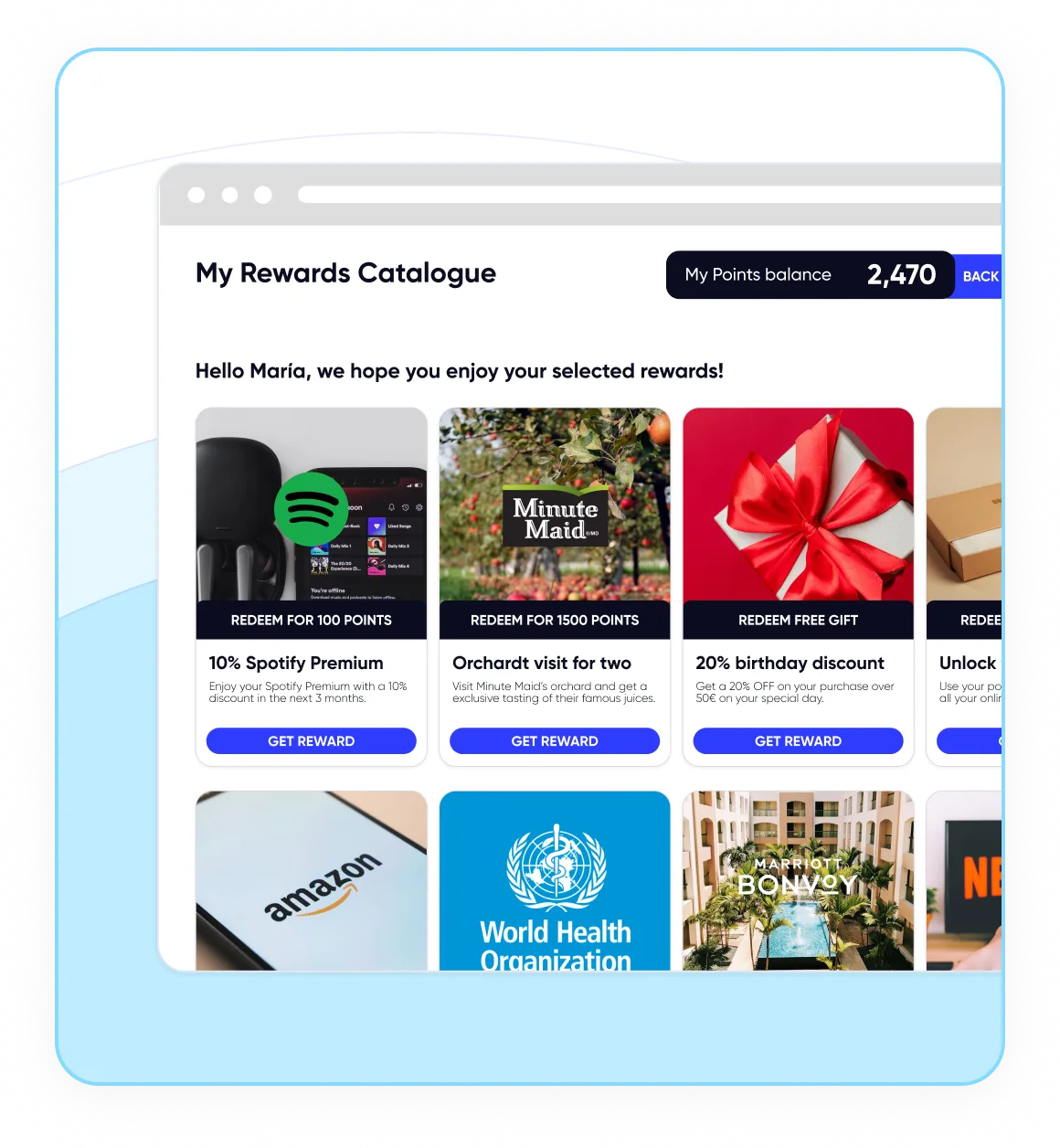 Rewards catalog demo